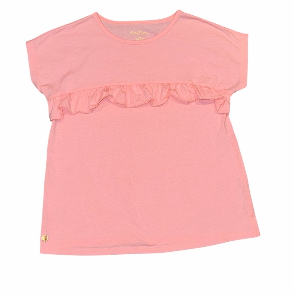Lilly Pulitzer Girls Petal Top in Sweet Pea Pink